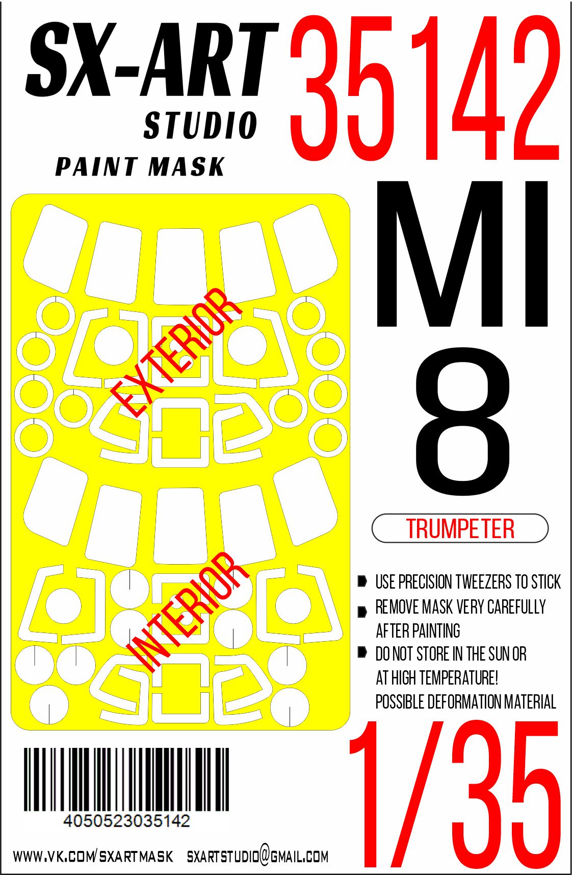 Paint Mask 1/35 Mi-8 (Trumpeter)