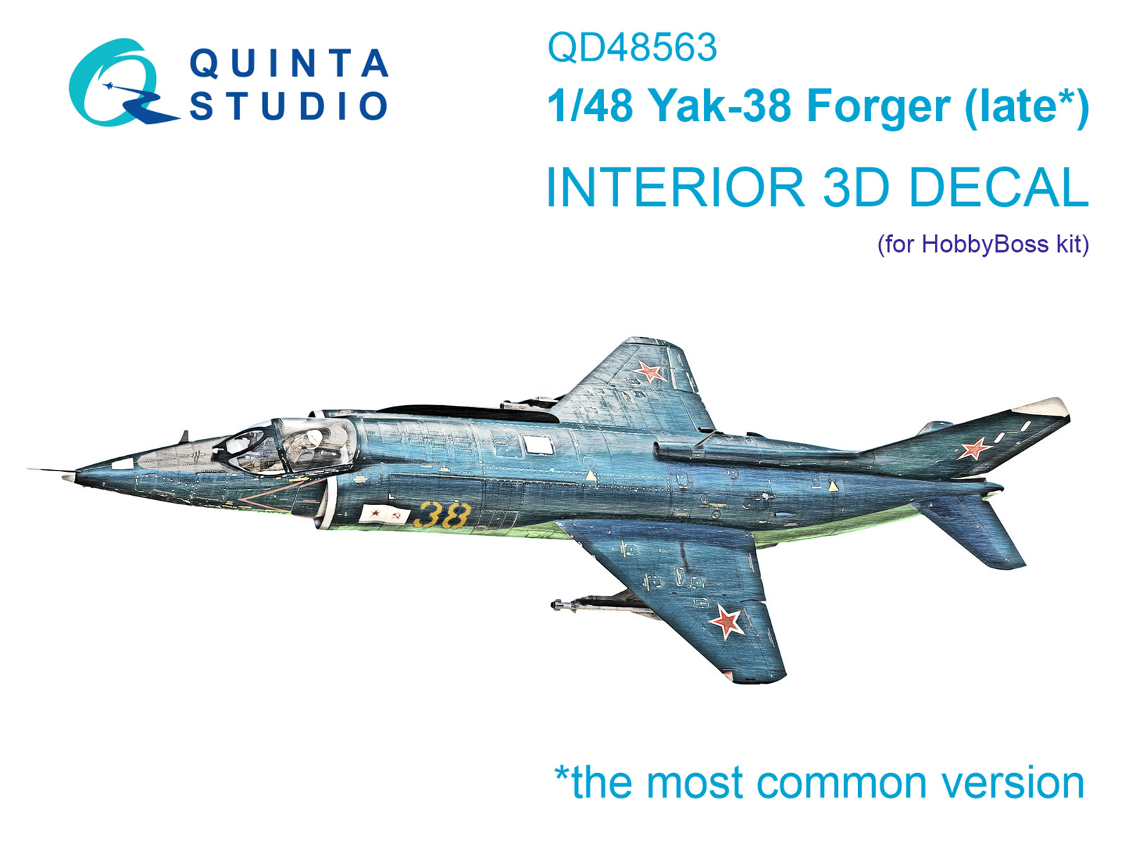 Yak-38 3D-Printed & coloured Interior on decal paper (HobbyBoss)