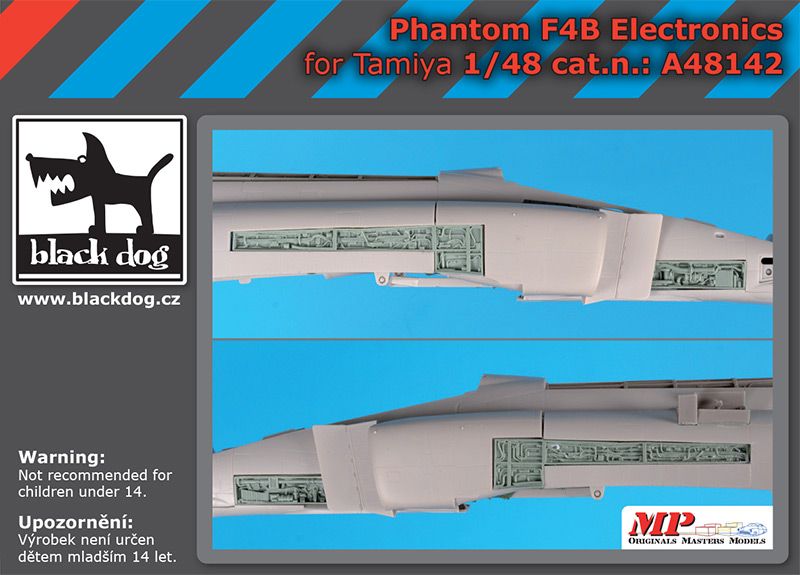 Additions (3D resin printing) 1/48 McDonnell F-4B Phantom electronics (designed to be used with Tamiya kits) 