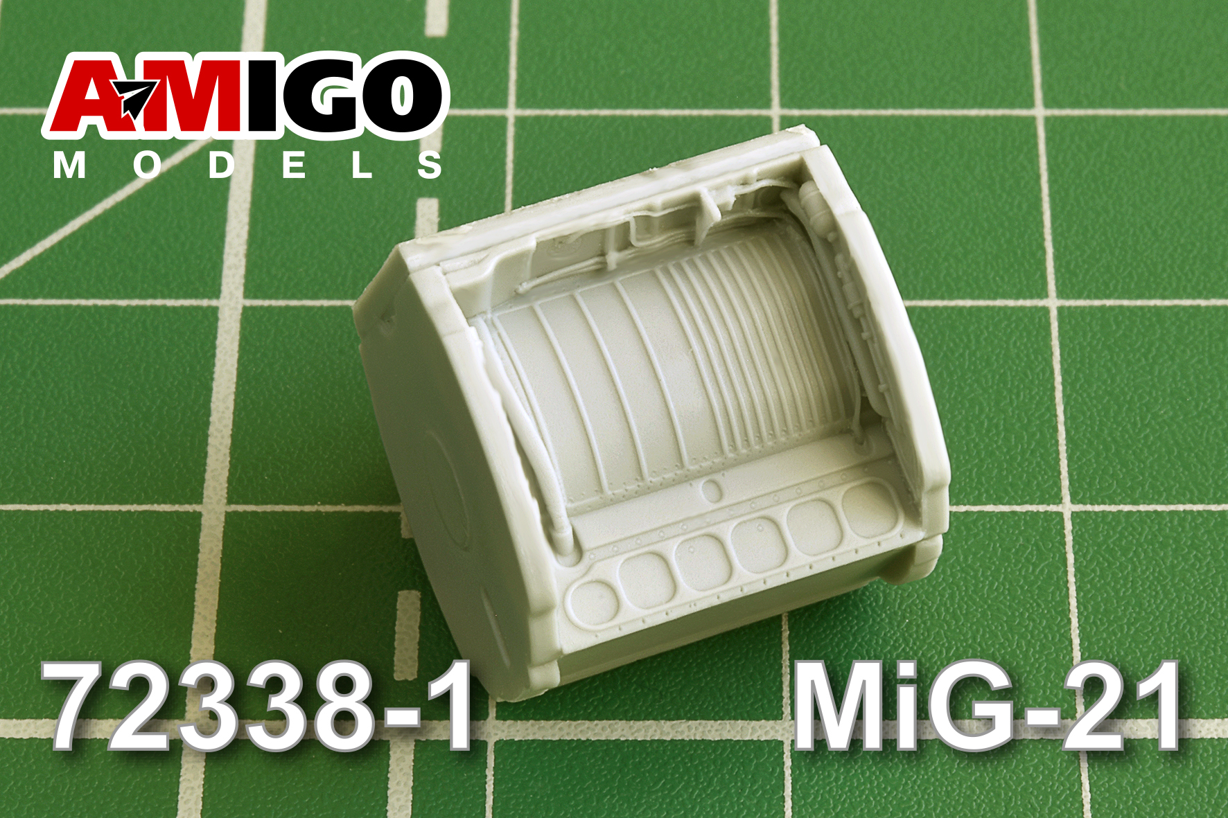 Additions (3D resin printing) 1/72 MiG-21 aircraft landing gear niches (Amigo Models) 