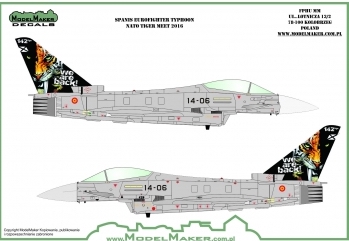 Decal 1/72 Spanish Eurofighter EF-2000A Typhoon NATO Tiger Meet 2016 (Model Maker Decals)