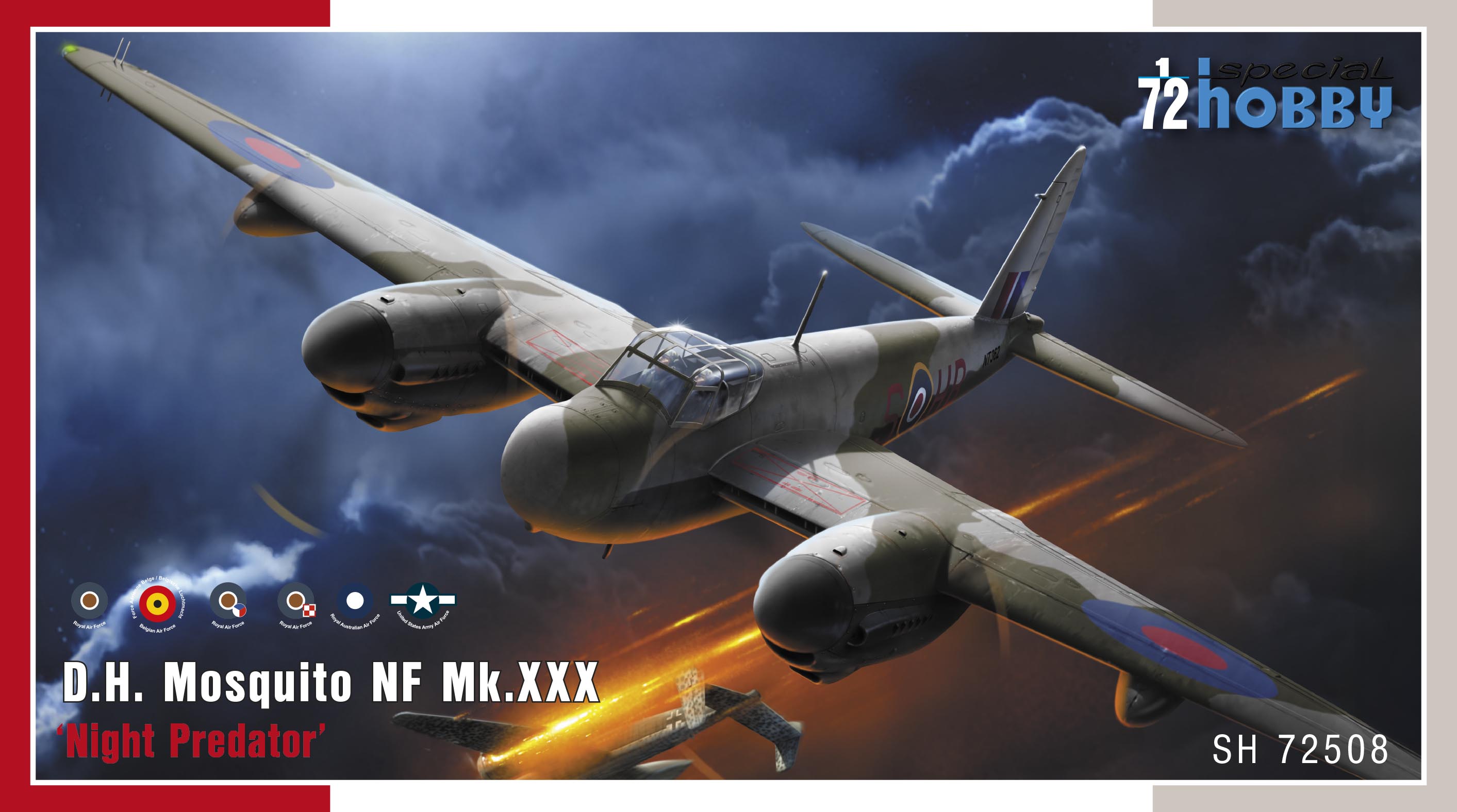 Model kit 1/72 D.H. Mosquito NF Mk.XXX 'Night Predator' (Special Hobby) (damage box)
