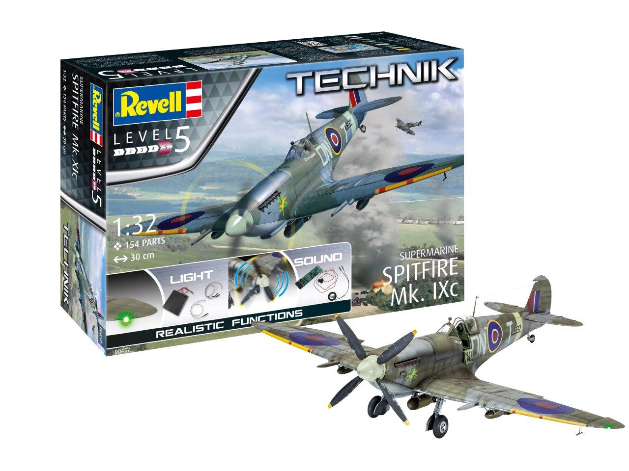 Model kit 1/32 Supermarine Spitfire Mk.IXc Technik (Revell)
