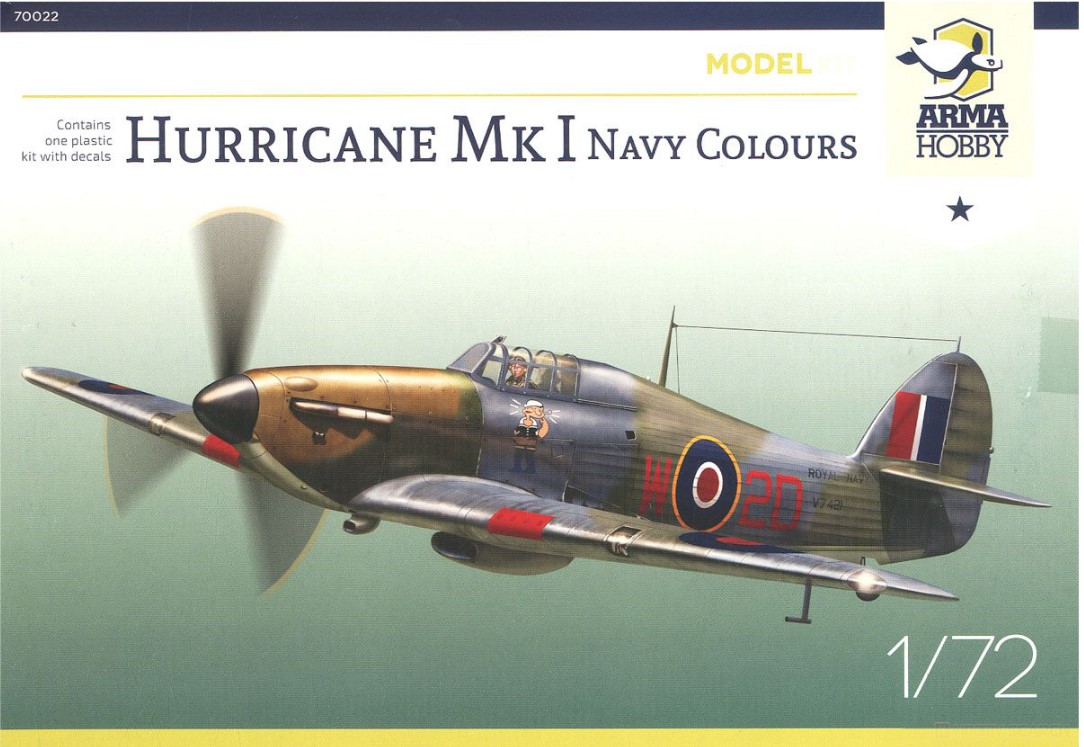 Model kit 1/72 Hawker Hurricane Mk.I Royal Navy (Arma Hobby) (damage box)
