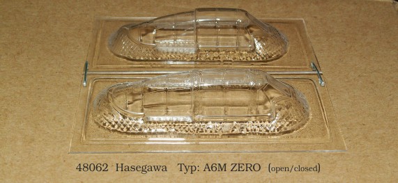 Vacu Canopy 1/48 A6M ZERO open-closed (HAS) (Rob Taurus)