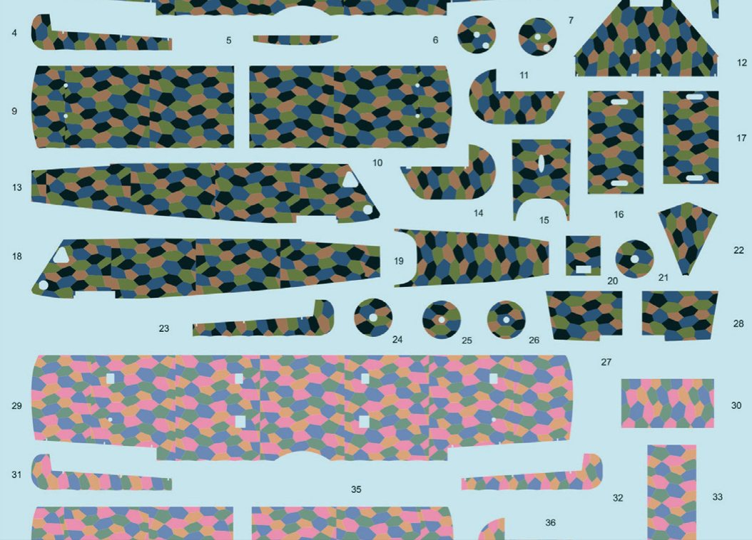 Decal 1/72 Fokker D.VII 4color lozenge (EDU)