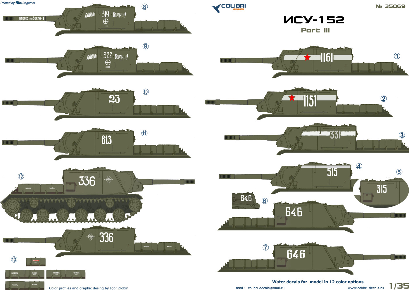 Decal 1/35 ISU-152 Part 3 (Colibri Decals)