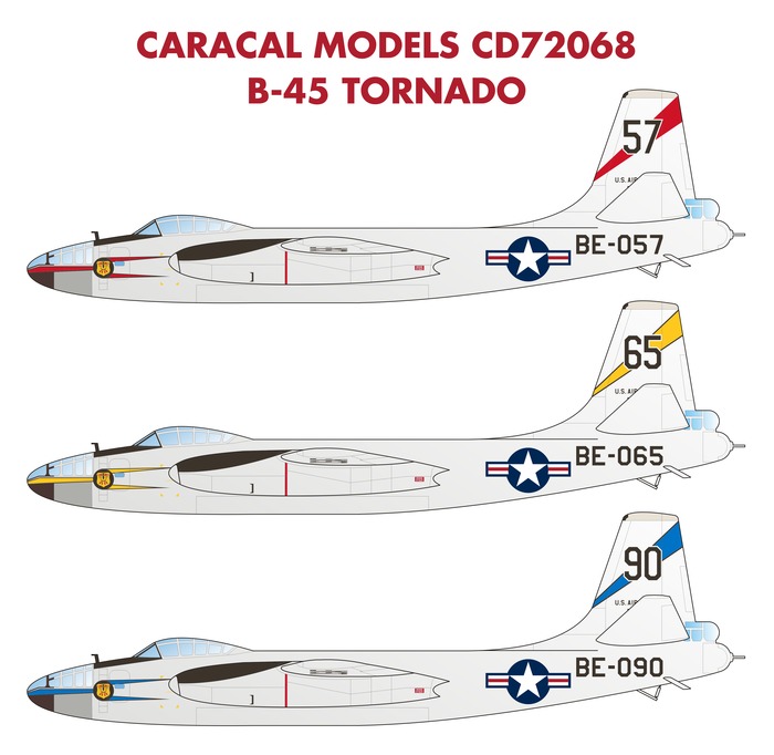 Decal 1/72 North-American B-45 Tornado (Caracal Models)