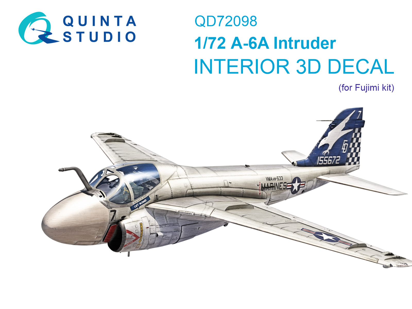 A-6A Intruder 3D-Printed & coloured Interior on decal paper (Fujimi)