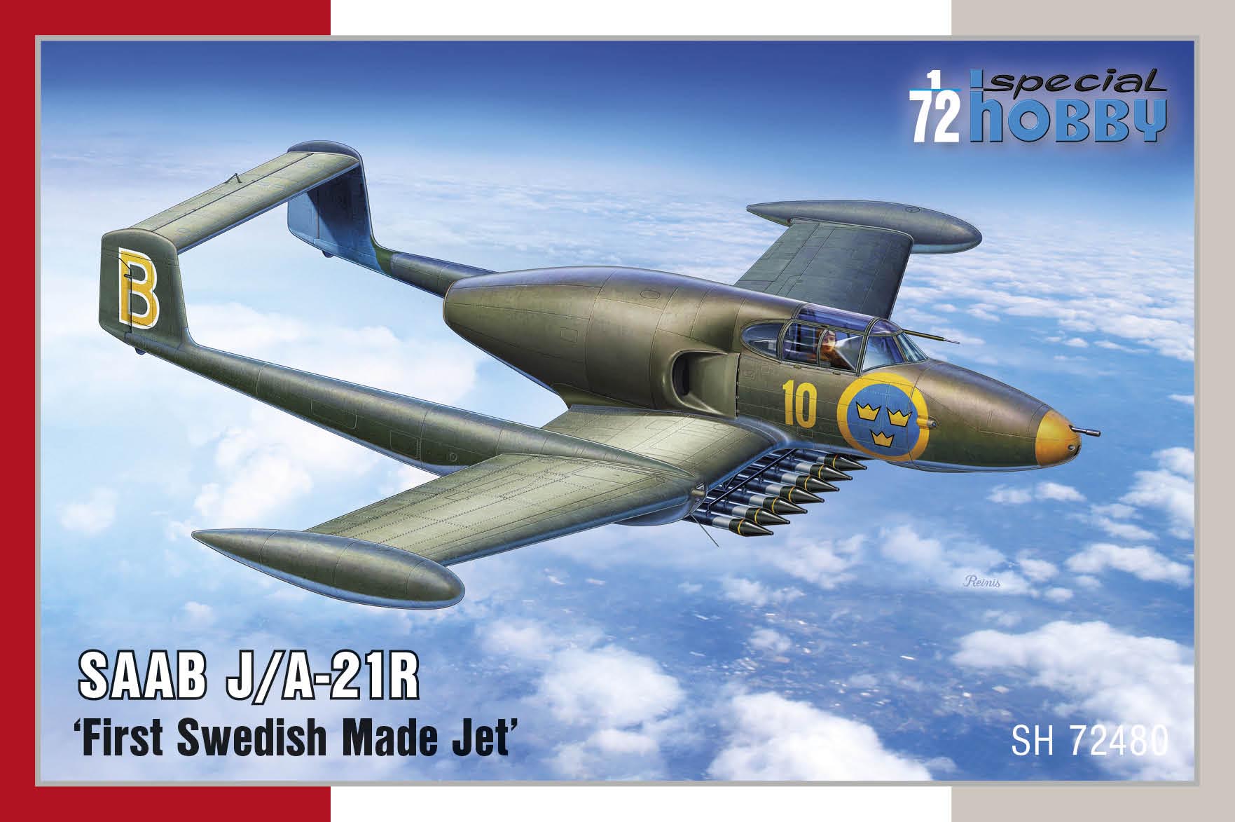 Model kit 1/72 SAAB J/A-21R 'First Jet made in Sweden'  (Special Hobby)