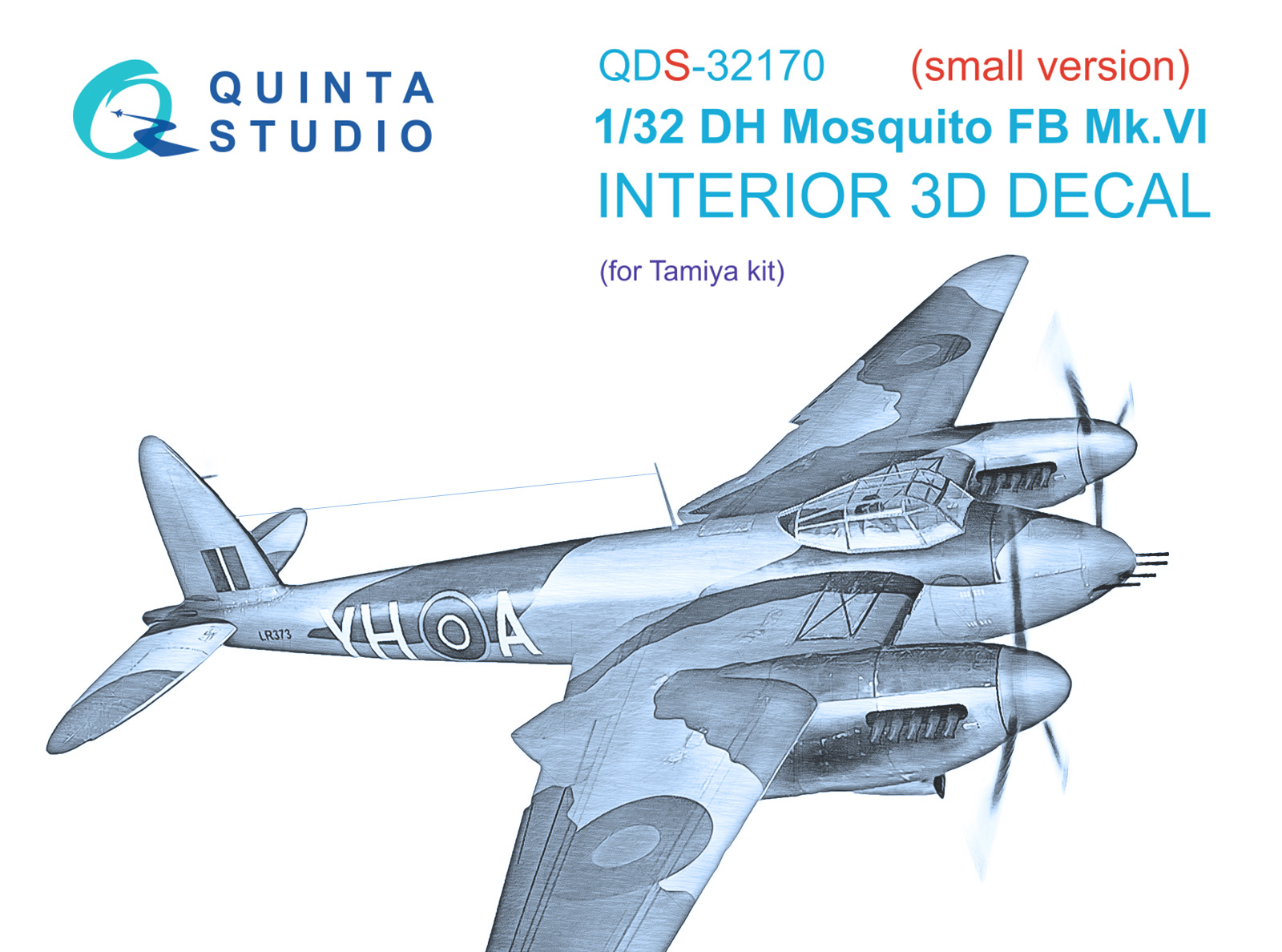 DH Mosquito FB Mk.VI 3D-Printed & coloured Interior on decal paper (Tamiya) (small version)