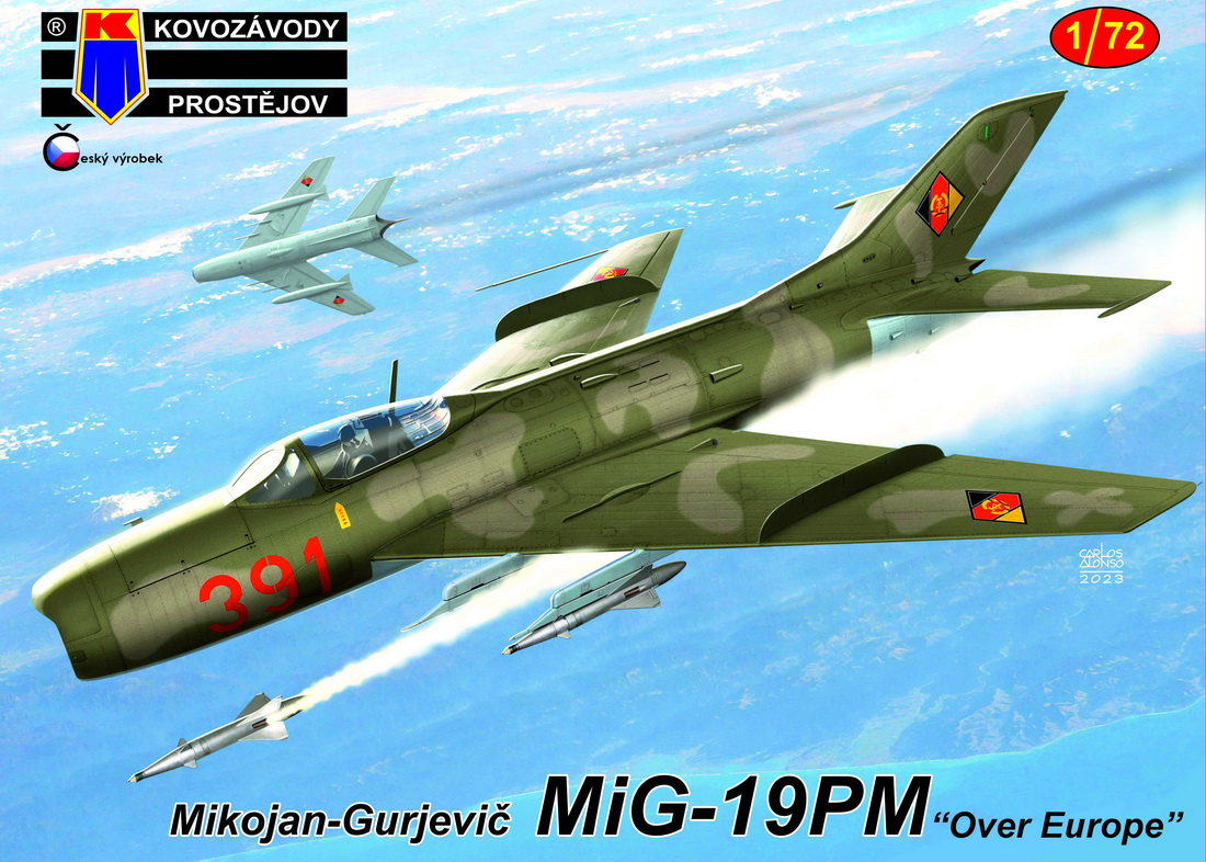 Model kit 1/72 Mikoyan MiG-19PM 'Over Europe' new mould in 2023 (Kovozavody Prostejov)