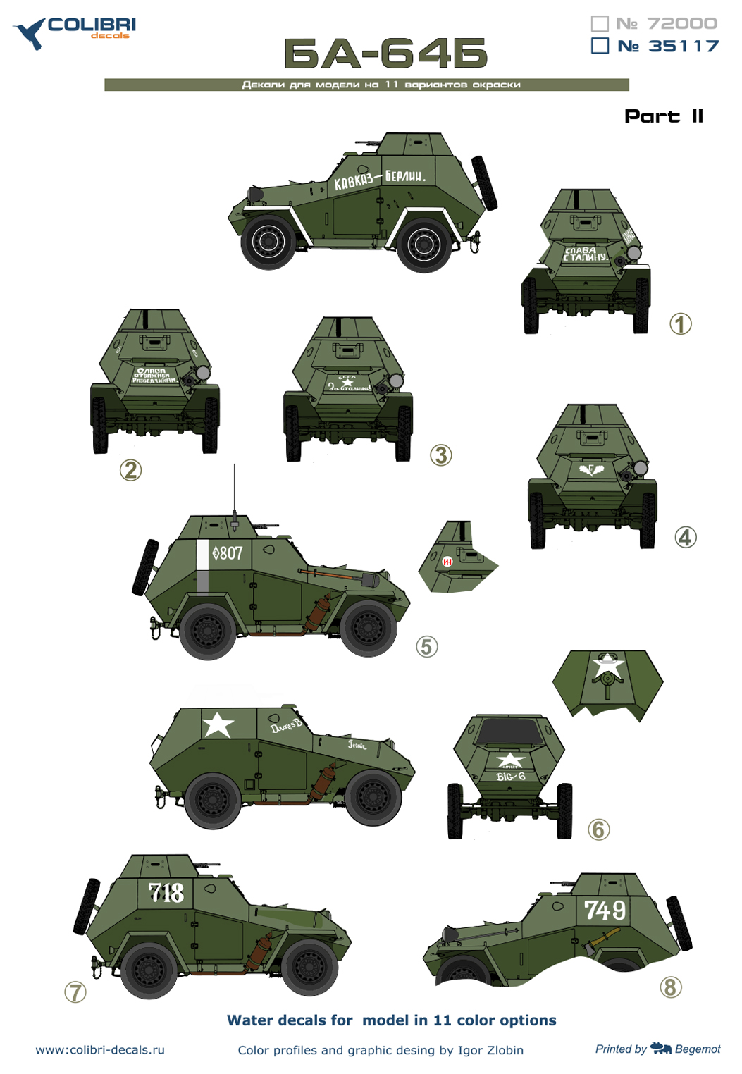 Decal 1/35 Ba-64b — part 2 (Colibri Decals)