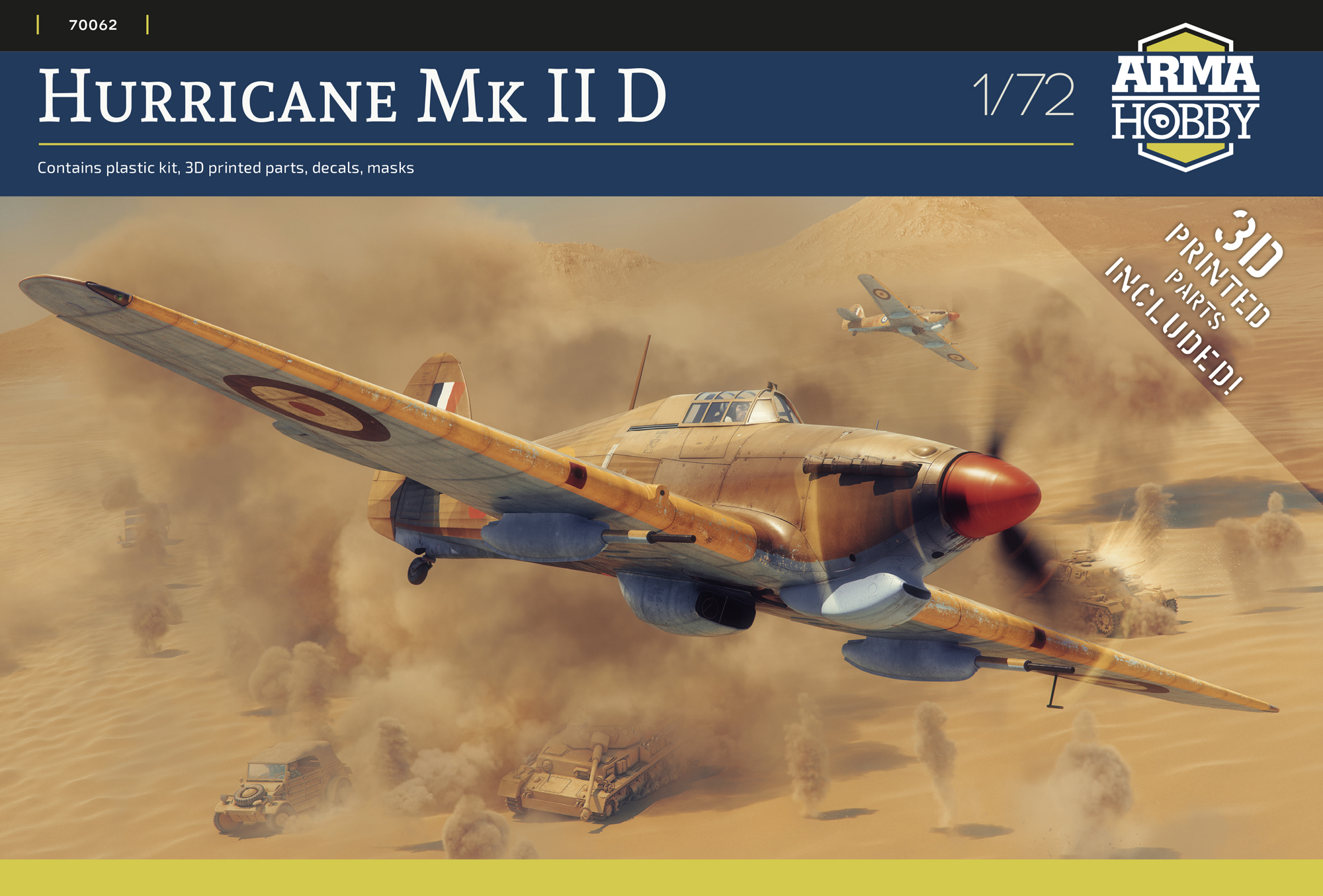 Model kit 1/72 Hawker Hurricane Mk.IID (Arma Hobby)
