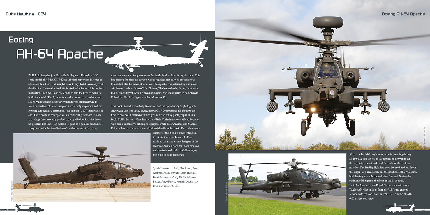 Aircraft books Duke Hawkins: Boeing AH-64 Apache (HMH-Publications)