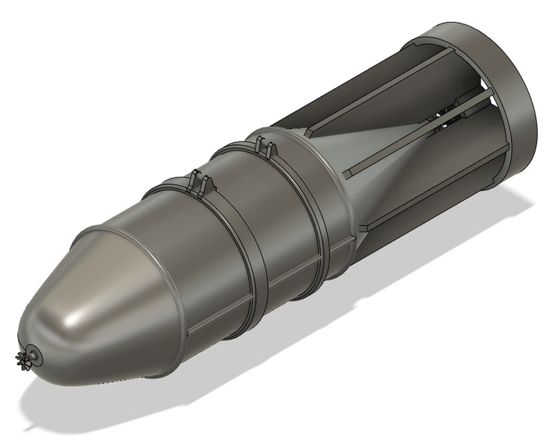 Additions (3D resin printing) 1/72 FAB-500M44 bombs (4pcs) (Mazhor Models)