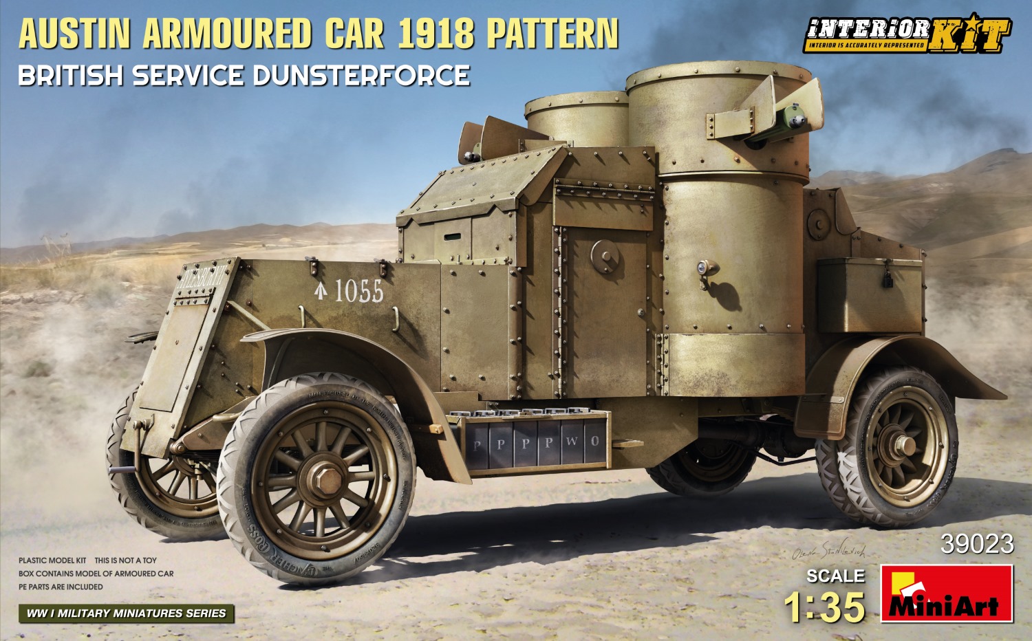 Model kit 1/35 AUSTIN 1918 PATTERN. BRITISH SERVICE DUNSTERFORCE. INTERIOR KIT (MiniArt)