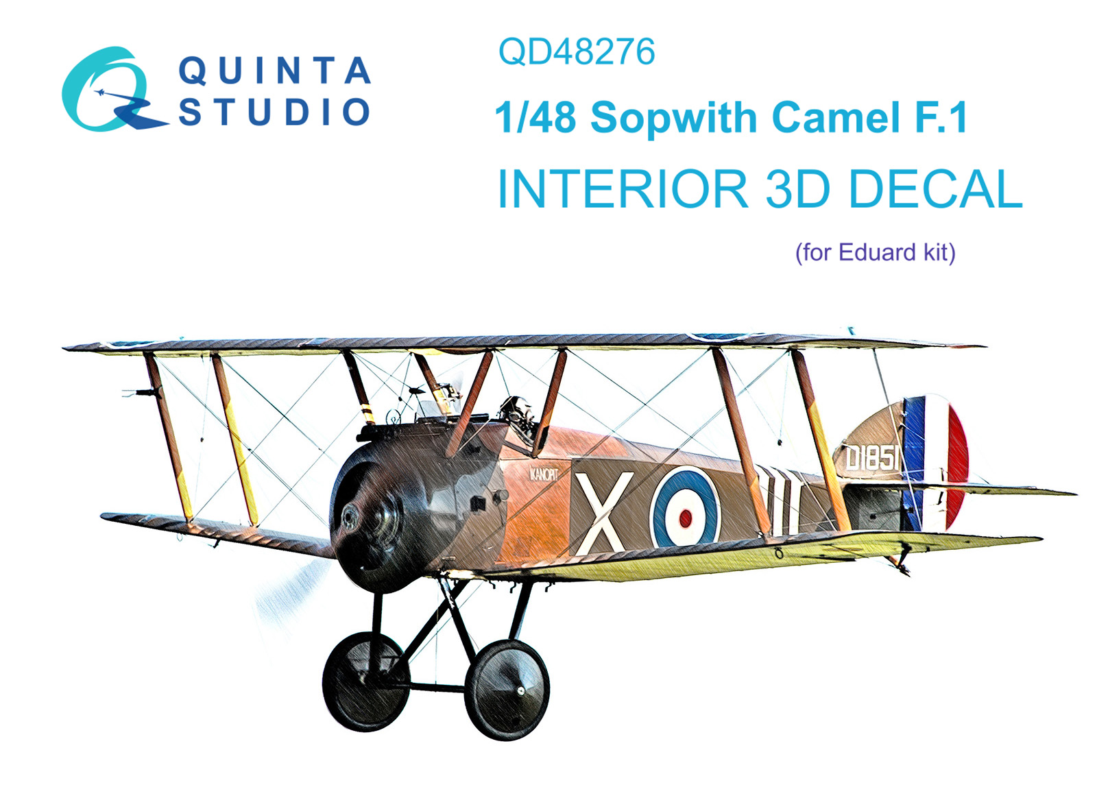 Sopwith Camel F.1 3D-Printed & coloured Interior on decal paper (Eduard)