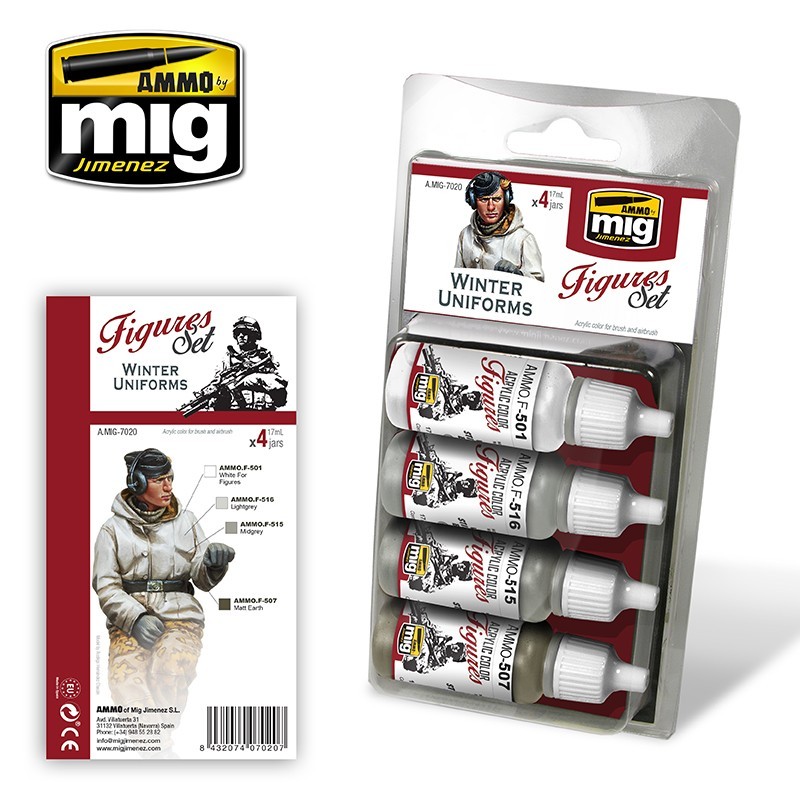 Winter Uniforms Figures Set (Ammo Mig) (4x17ml) 