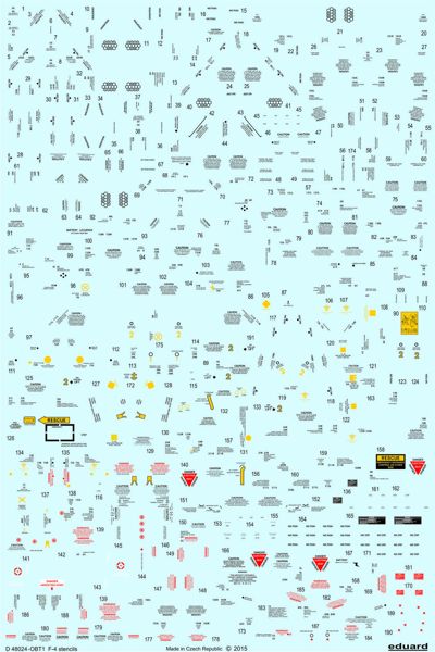 Decal 1/48 McDonnell F-4 Phantom stencils