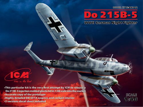 Model kit 1/48 Dornier Do 215 B-5 German WWII Night (ICM)
