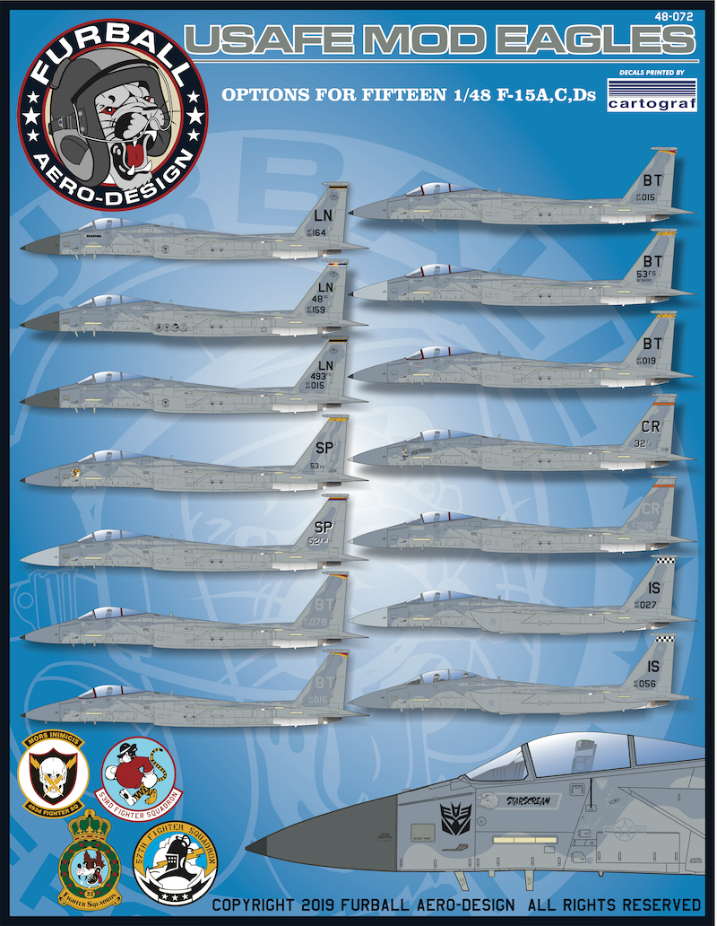 Decal 1/48 'USAFE MOD Eagles' (Furball Aero-Design)