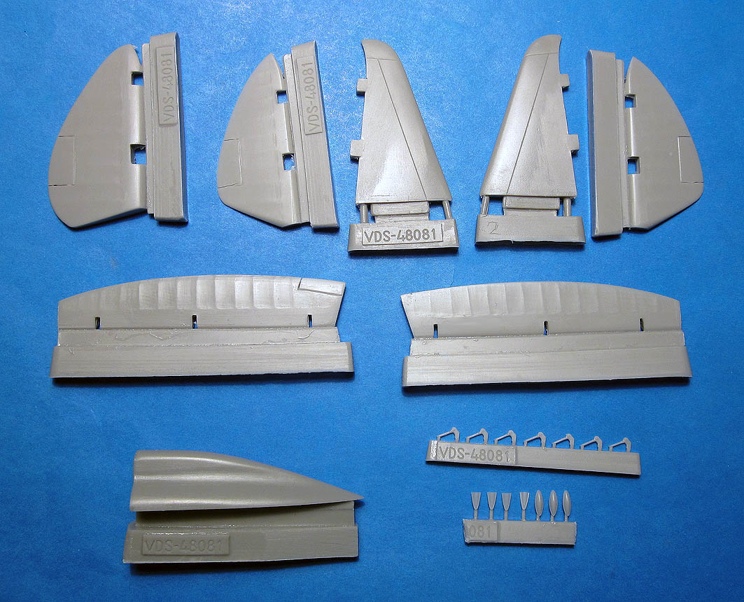 Additions (3D resin printing) 1/48 Reggiane Re.2002 Corrected Spine and Control Surfaces (ITA/TAM kit) (Vector) 