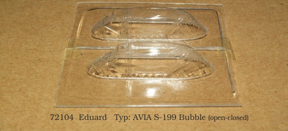 Vacu Canopy 1/72 Avia S-199 Bubble op./closed(EDU)(Rob Taurus)