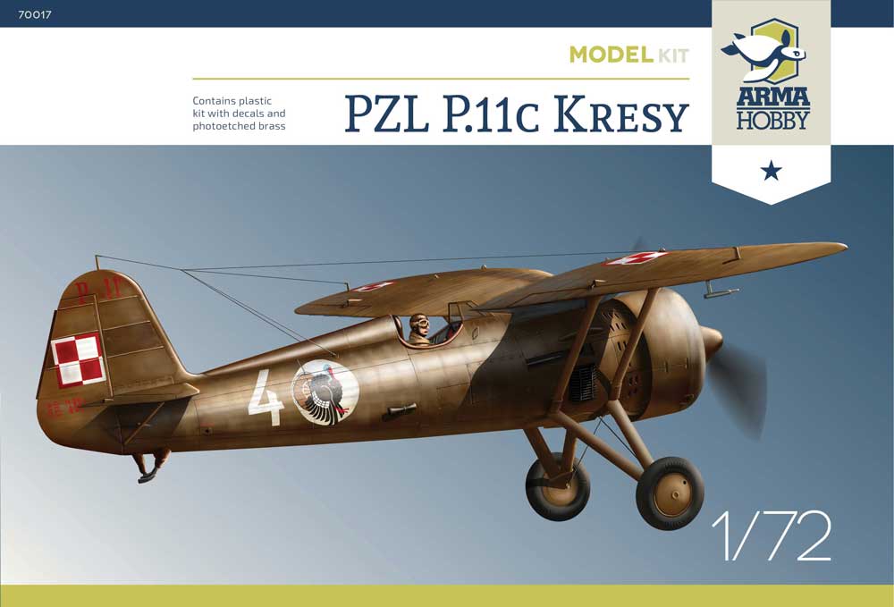 Model kit 1/72 PZL P.11c Kresy (Arma Hobby)