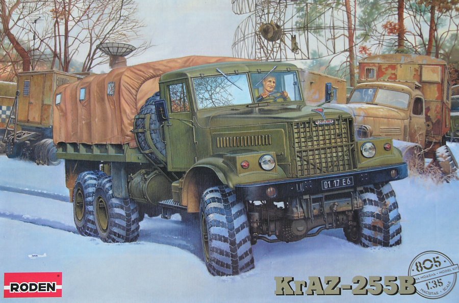 Model kit 1/35 KrAZ-255B Soviet heavy truck (Roden)