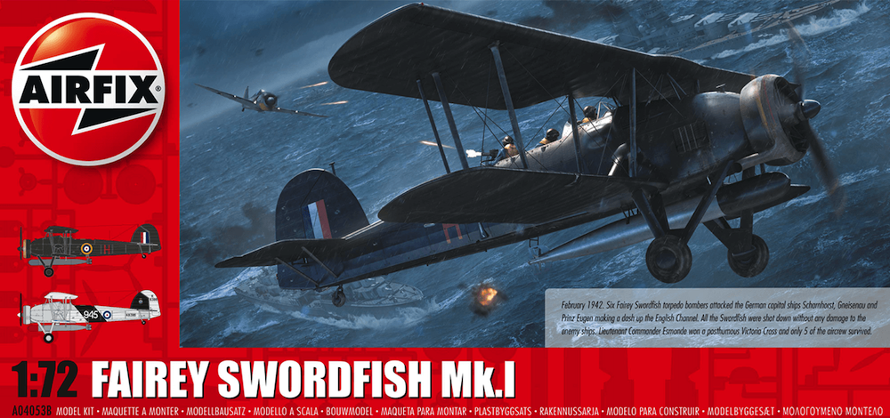 Model kit 1/72 Fairey Swordfish Mk.I (Airfix) (damaged package)
