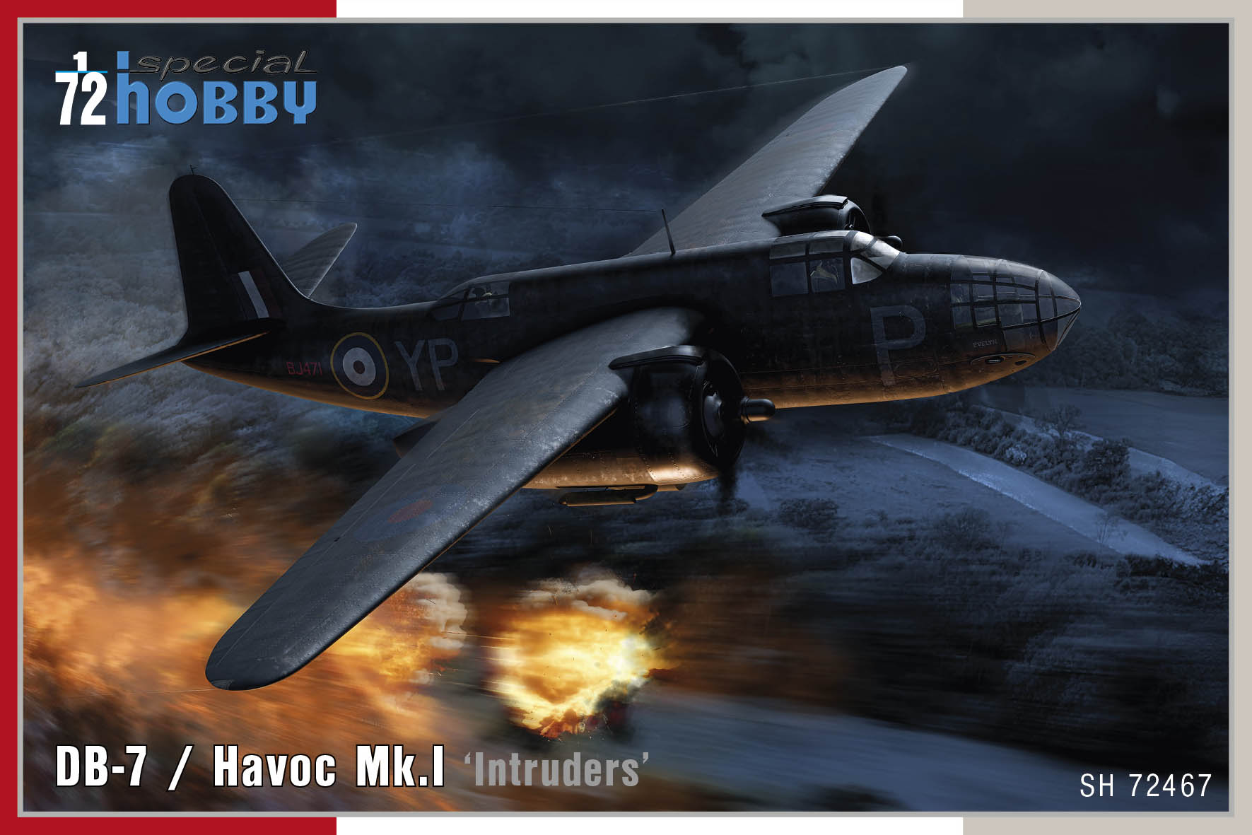 Model kit 1/72 DB-7 / Havoc Mk.I 'Intruders' (4x camo) (Special Hobby)