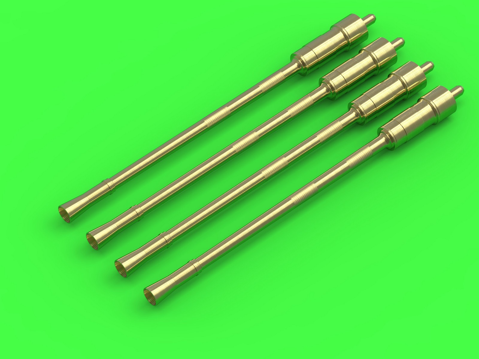 Military vehicle detailing sets (brass) 1/72 German 2cm L/65 Flak 38 and Flakvierling 38 gun barrels (4pcs)