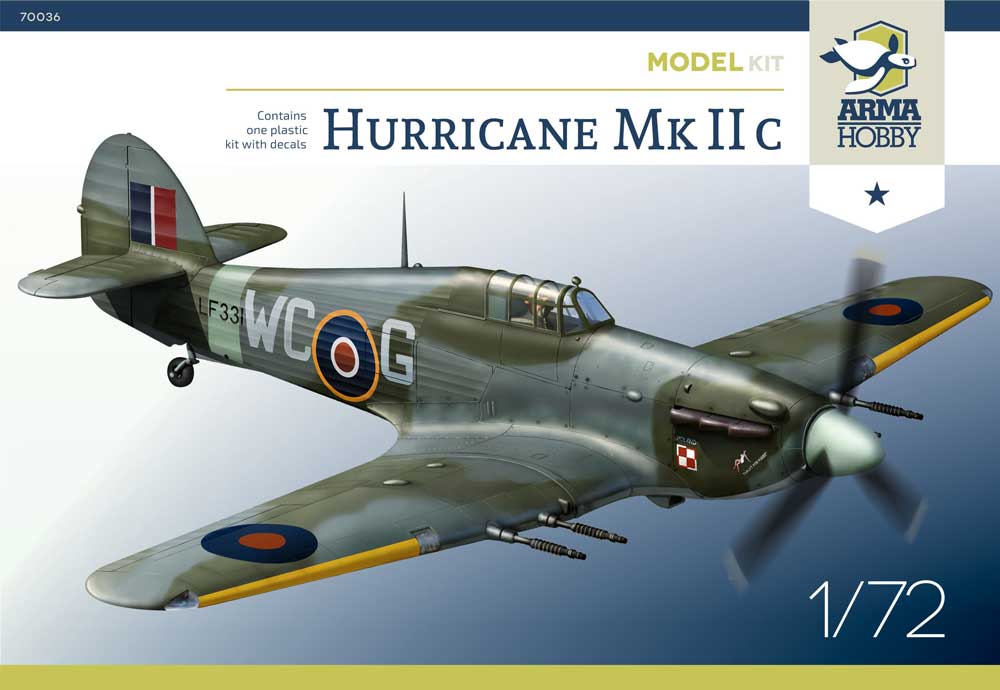 Model kit 1/72 Hawker Hurricane Mk.IIc (Arma Hobby)