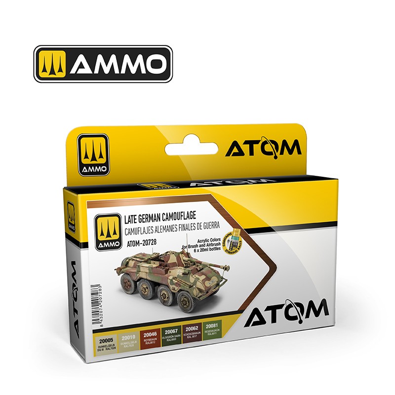 ATOM Late German Camouflage Set 20 ml x 6 (Ammo Mig)