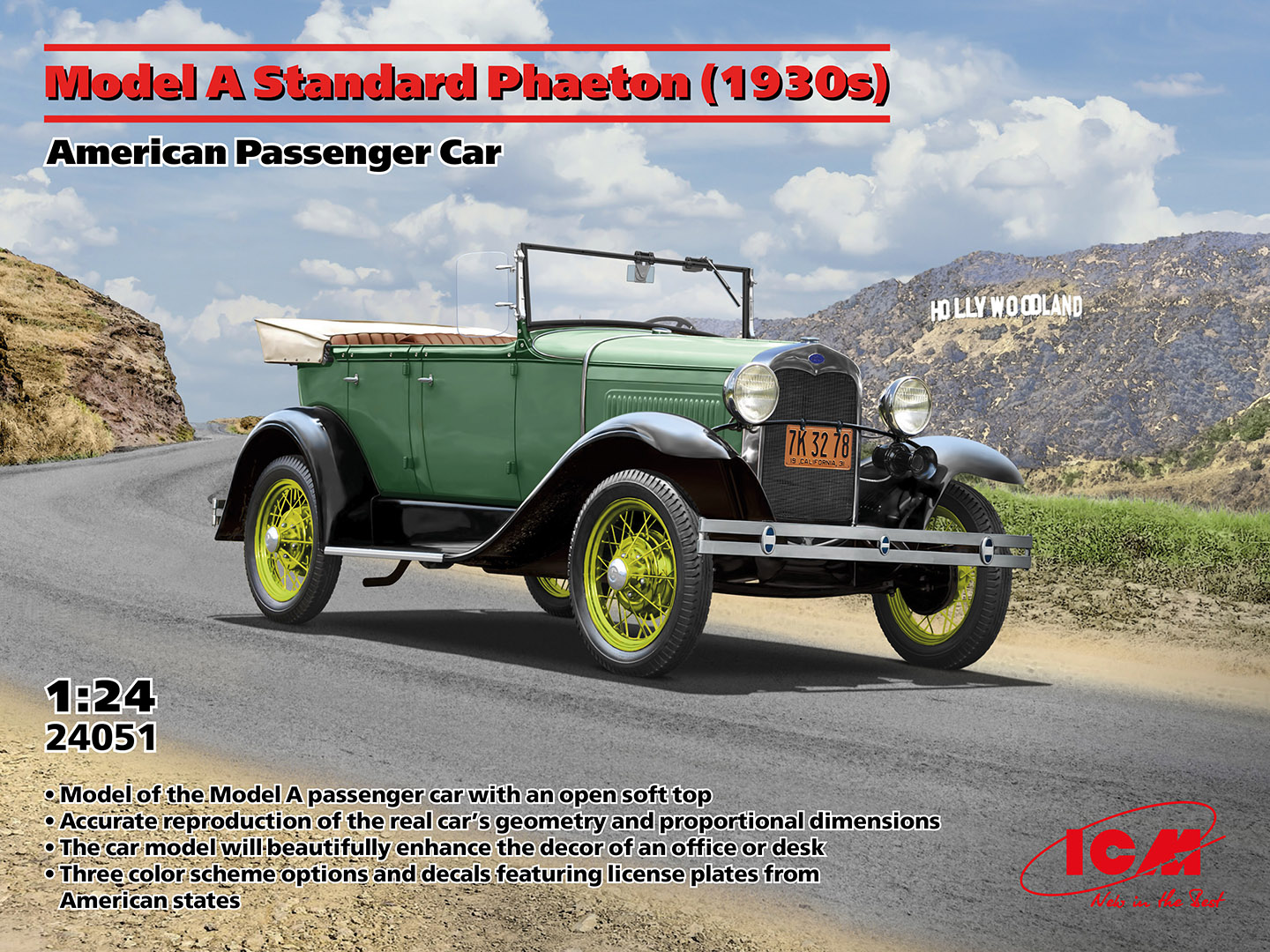 Model kit 1/24 Model A Standard Phaeton (1930s) (ICM)