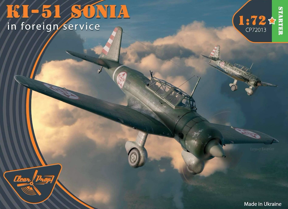 Model kit 1/72 Mitsubishi Ki-51 'Sonia' "in foreign service" Starter kit (Clear Prop)
