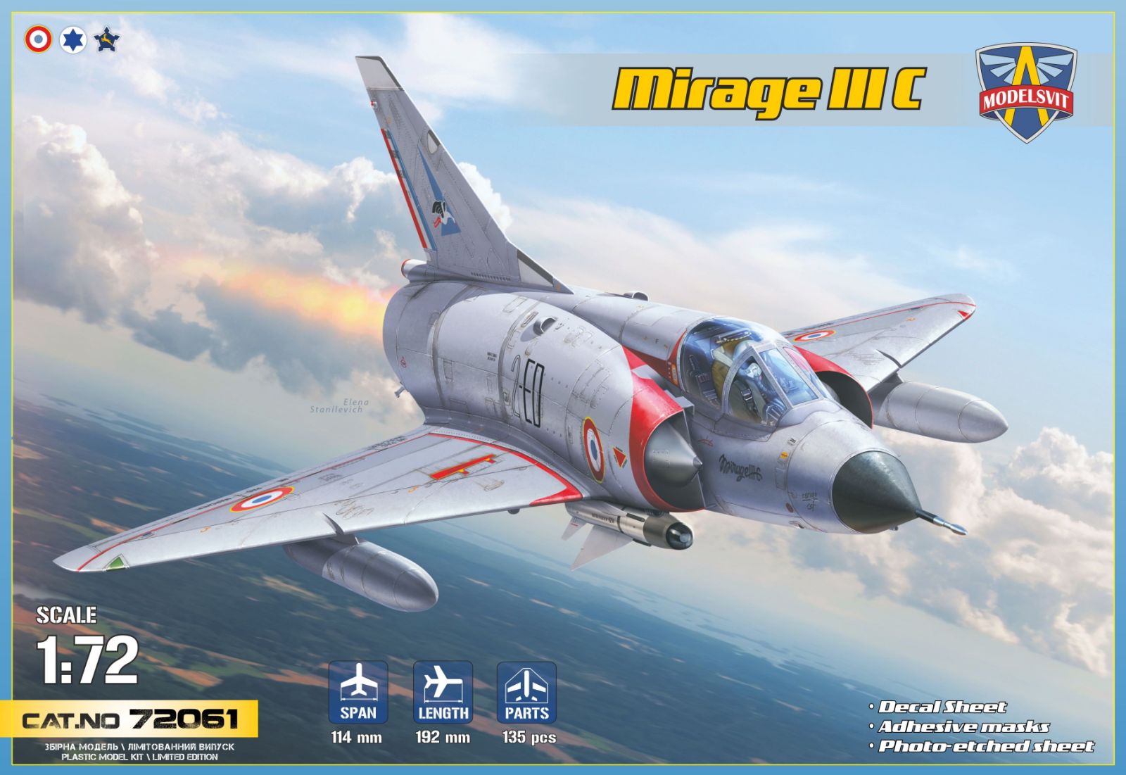 Model kit 1/72  Dassault Mirage IIIC (Modelsvit) 