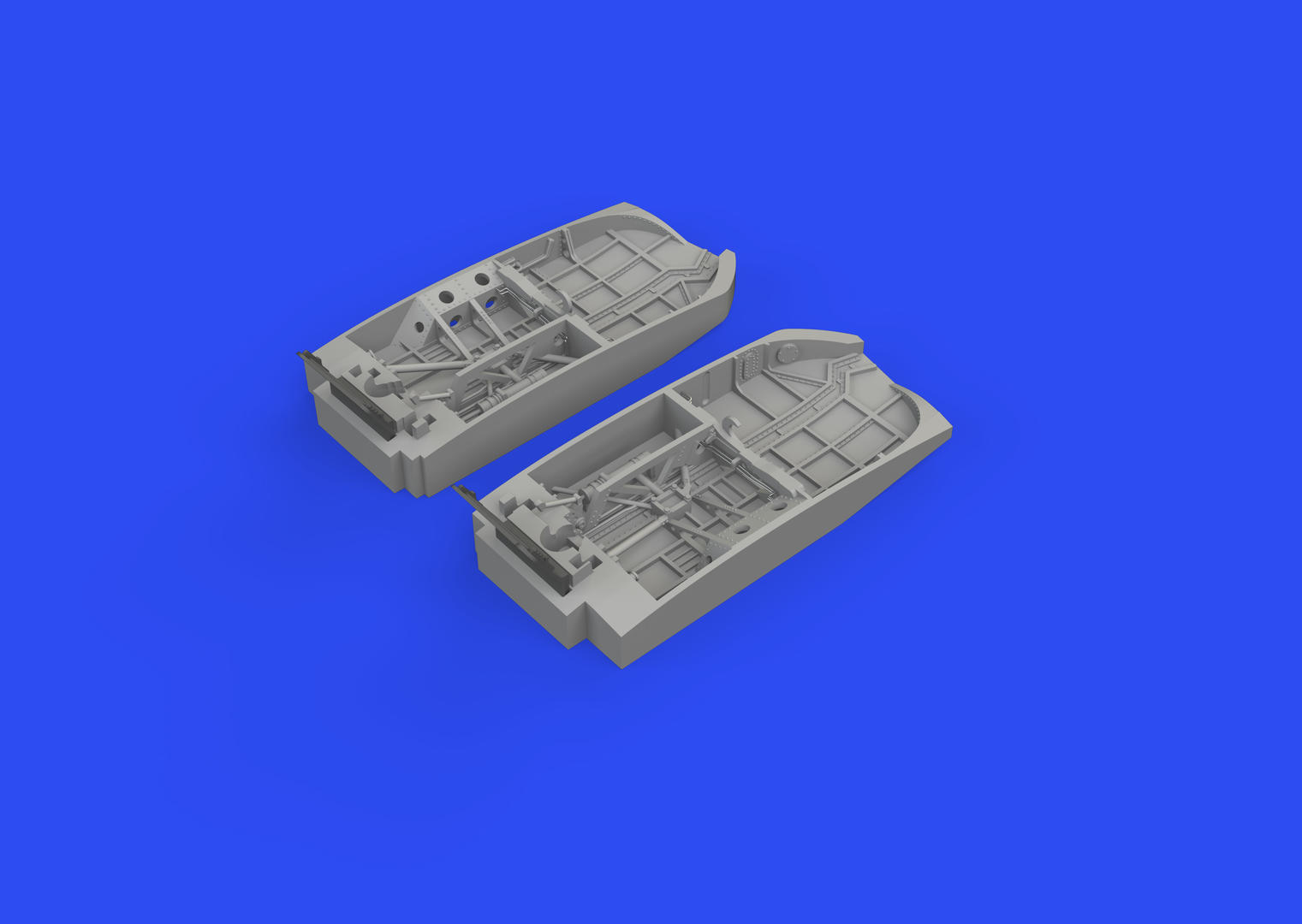 Additions (3D resin printing) 1/48  Grumman F6F Hellcat wheel bays 3D-Printed (designed to be used with Eduard kits) 