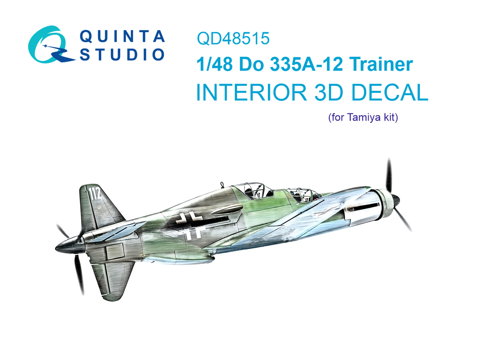 Do 335A-12 Trainer 3D-Printed & coloured Interior on decal paper (Tamiya)