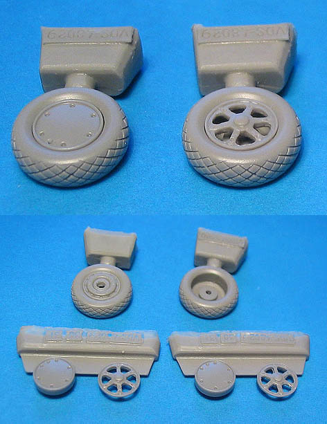 Additions (3D resin printing) 1/48 F4F-3 F4F-4 FM-1 FM-2 Wildcat Wheels Diamond Tread (Vector) 