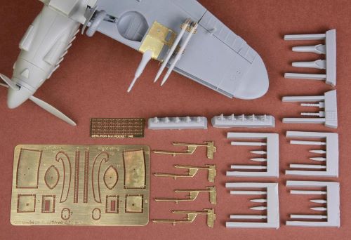 Additions (3D resin printing) 1/48 Wing Cannon & Rocket set for Hispano HA-1112 Tripala/Buchon - Spanish Air Force (designed to be used with Tamiya kits)[Messerschmitt Bf-109G-2]