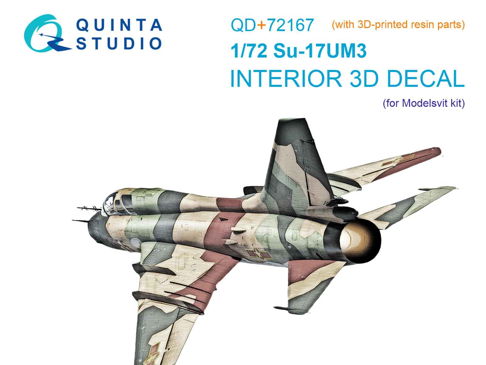 Su-17UM3 3D-Printed & coloured Interior on decal paper (Modelsvit) (with 3D-printed resin part)