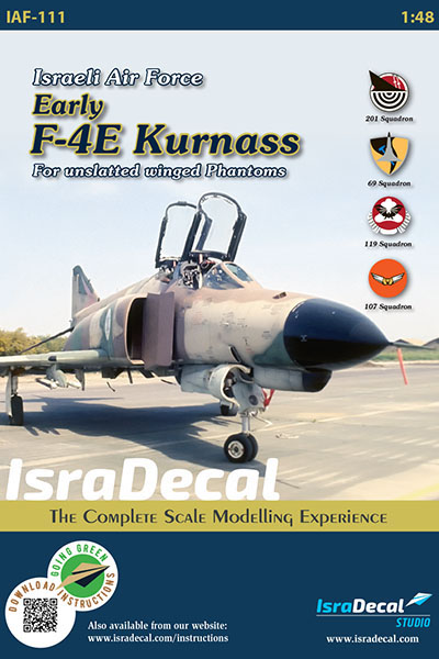 Decal 1/48  IAF Early McDonnell F-4E Phantom 'Kurnass' (IsraDecal Studio)