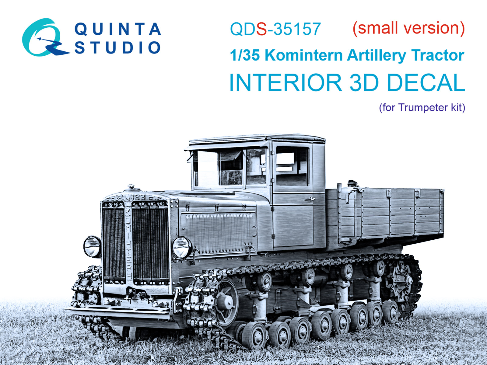 Komintern Artillery Tractor 3D-Printed & coloured Interior on decal paper (Trumpeter) (Small version)