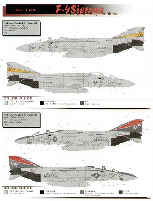 Decal 1/48McDonnell F-4S Phantoms (2) (CAM)