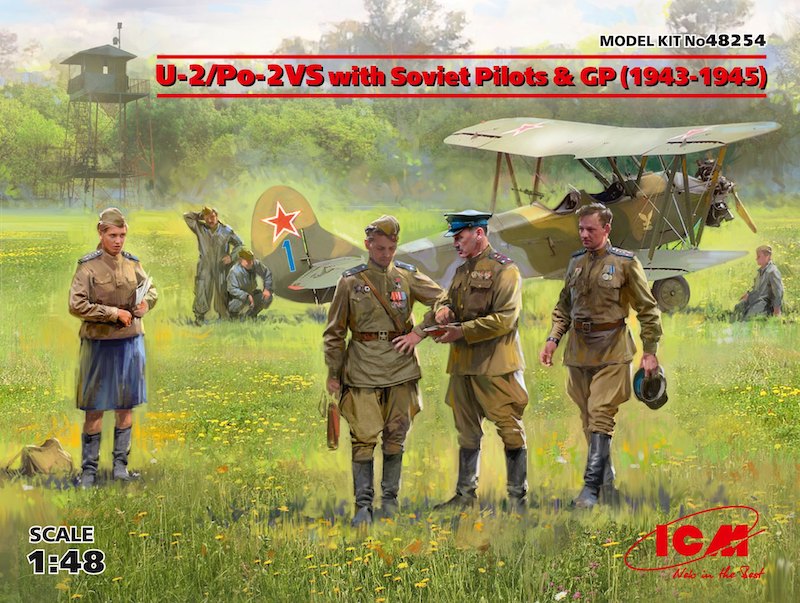 Model kit 1/48 Polikarpov U-2/Po-2VS with Soviet Pilots & GP (1943-1945) (ICM)