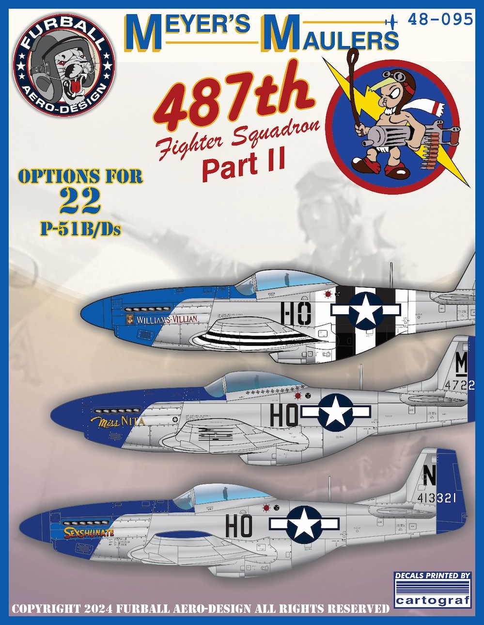 Decal 1/48 "Meyers Maulers Part2" (Furball Aero-Design)