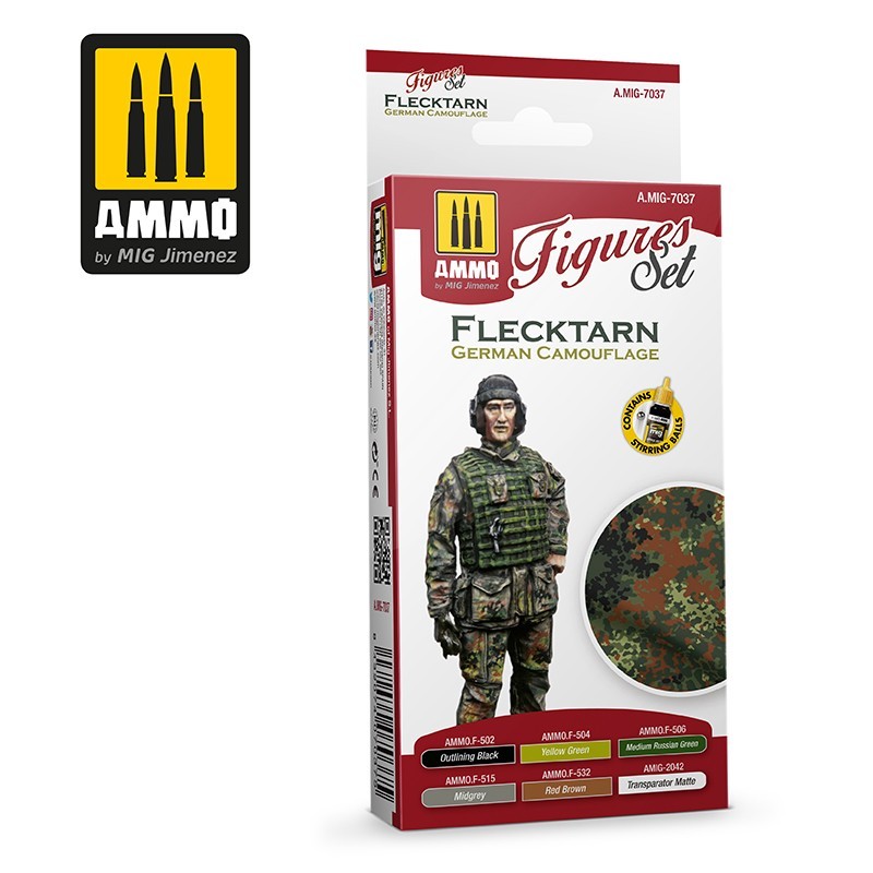 Flecktarn German Camouflage Set (Ammo Mig) (6x17ml) 