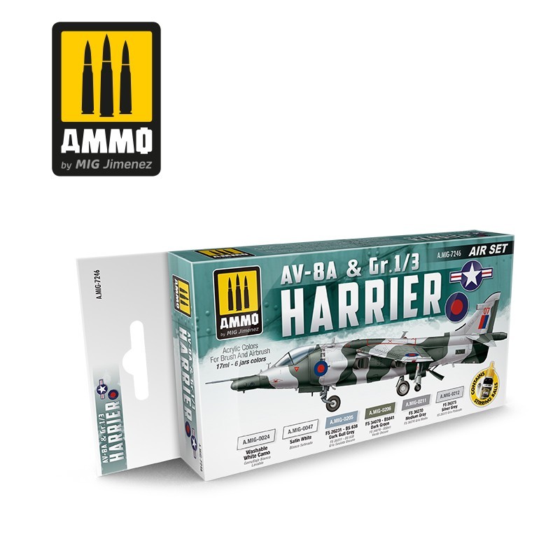 AV-8A & Gr.1/3 Harrier (Ammo Mig) (6x17ml) 